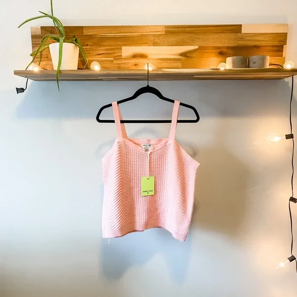 Sandy Liang x Target Sweetheart Neckline Waffle Knit Sweater Pullover Tank Top - Picture 1 of 7